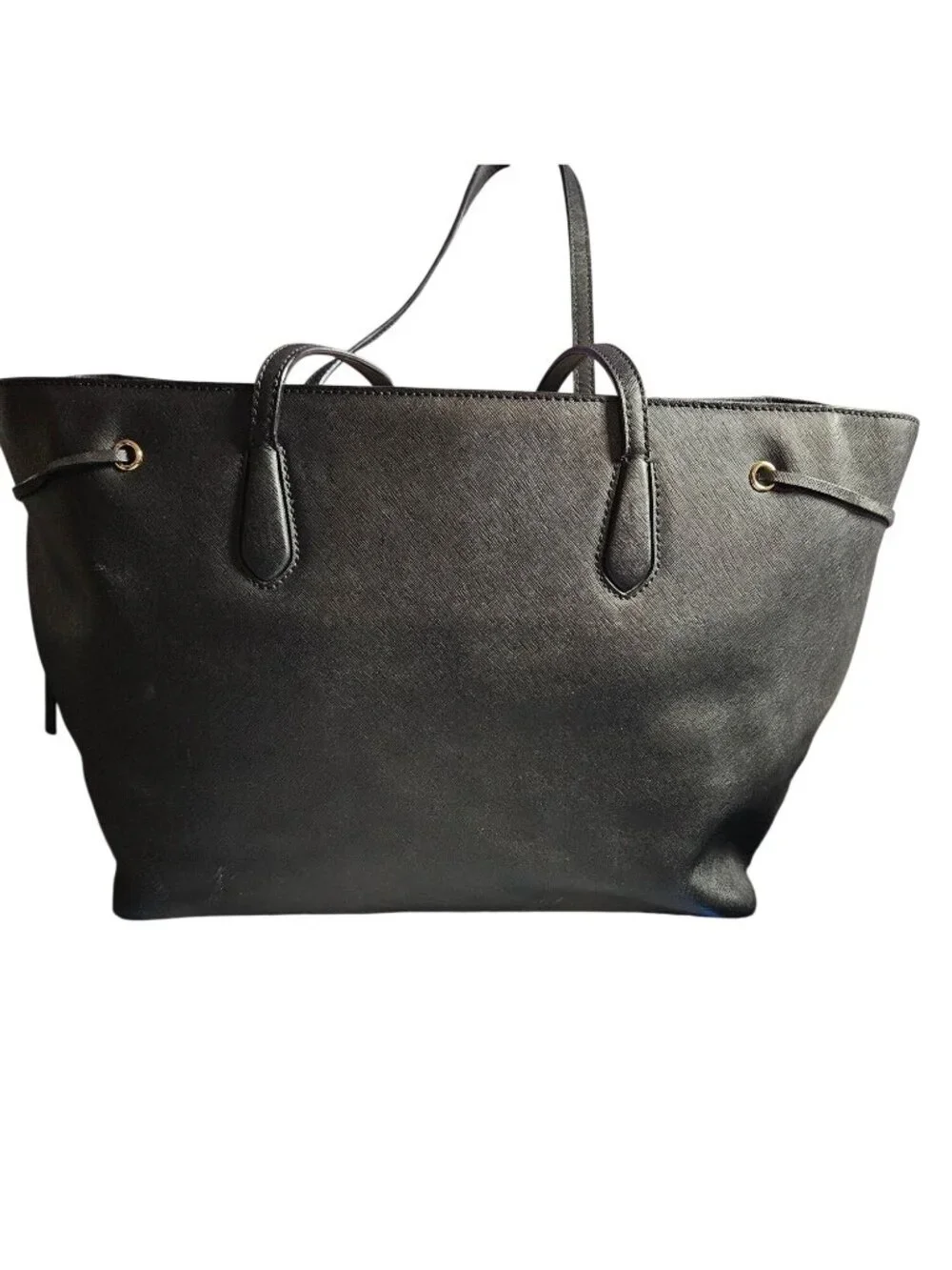 Kate Spade New York Black Saffiano Cowhide Leather Ari Laurel Tote Shoulder Bag
